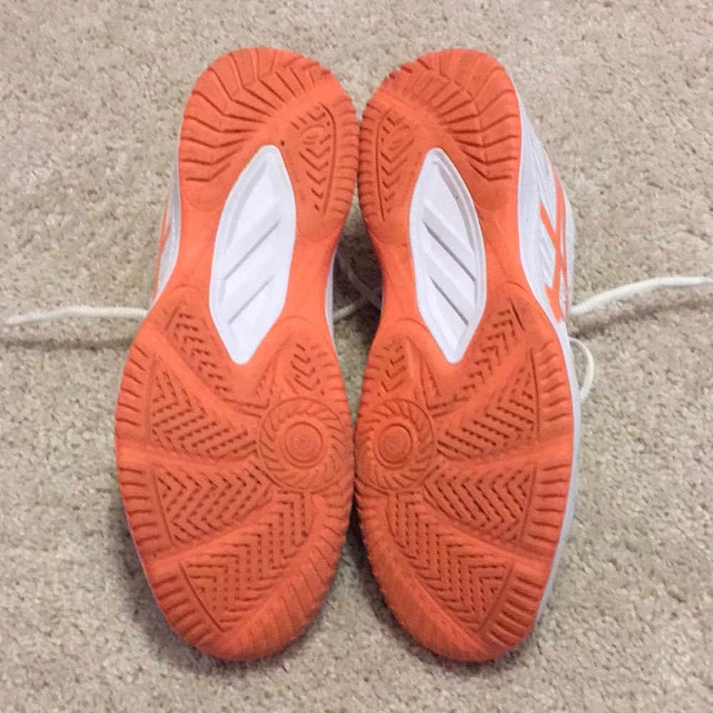 ASICS Upcourt 6 Volleyball Shoes - White/Vivid Coral - Picture 5 of 5